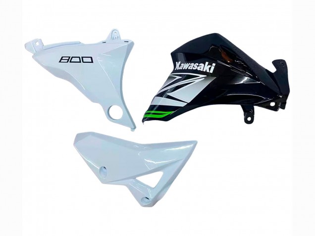 Kawasaki Z800 Motorrad Verkleidung 2013-2018 - Weiss Glanzendes Schwarz Grun