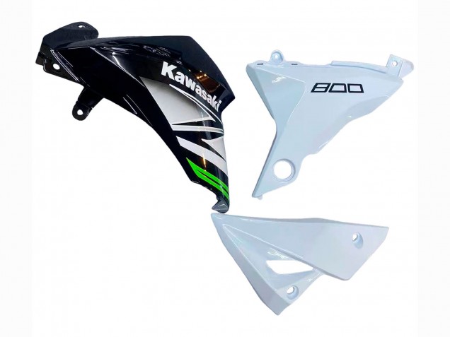 Kawasaki Z800 Motorrad Verkleidung 2013-2018 - Weiss Glanzendes Schwarz Grun