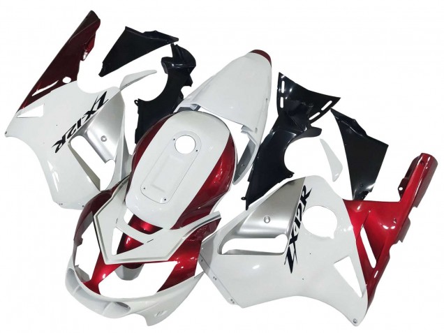 Kawasaki ZX12R Motorrad Verkleidung 2002-2006 - Weiss Rot Schwarz