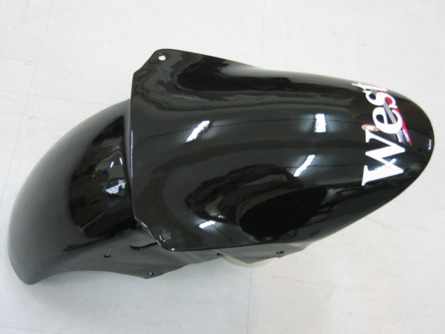 Kawasaki ZX9R Motorrad Verkleidung 2000-2001 - Glanzendes Schwarz Weiss West