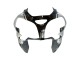 Kawasaki ZX9R Motorrad Verkleidung 2002-2003 - Silber Glanzendes Schwarz Monster Elf