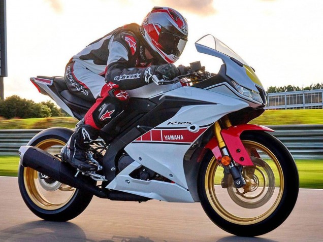 Yamaha YZF R125 Motorrad Verkleidung 2019-2024 - Weiss Rot Gelb