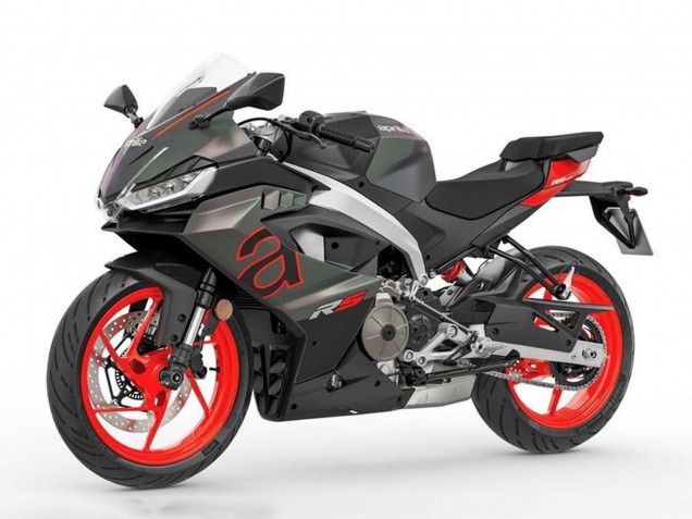 Aprilia RS457 Motorrad Verkleidung 2024-2025 - Matt Schwarz Grau Rot