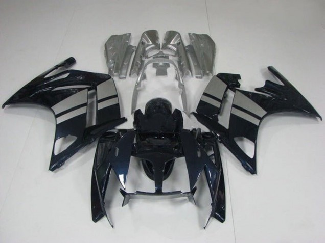Yamaha FJR1300 Motorrad Verkleidung 2013-2015 - Glanzendes Schwarz Silber