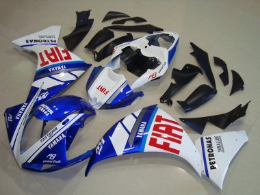 Yamaha YZF R1 Motorrad Verkleidung 2009-2011 - Weiss Blau Rot Fiat