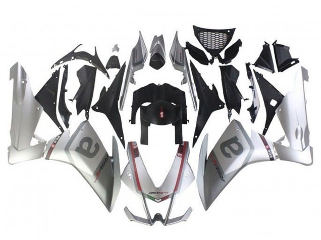 Aprilia RSV4 1000 Motorrad Verkleidung 2009-2015 - Silber Grau Schwarz Rot