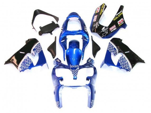 Kawasaki ZX9R Motorrad Verkleidung 2002-2003 - Blau Weiss Schwarz