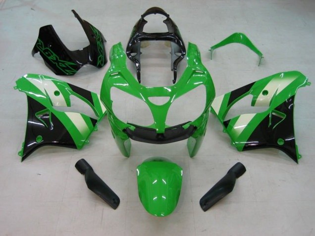 Kawasaki ZX9R Motorrad Verkleidung 2002-2003 - Grun Weiss Schwarz