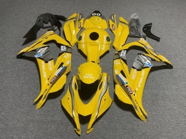 Kawasaki ZX10R Motorrad Verkleidung 2016-2020 - Gelb Blau Weiss Trick Star EVA Rennen