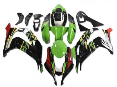 Kawasaki ZX10R Motorrad Verkleidung 2016-2020 - Grun Rot Gelb Schwarz
