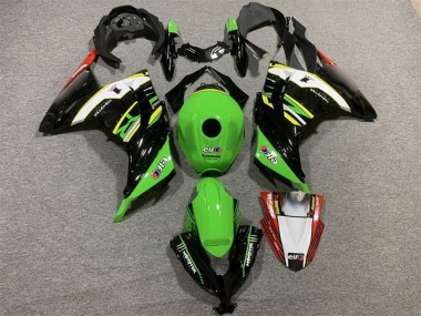 Kawasaki EX300 Motorrad Verkleidung 2013-2024 - Grun Schwarz Weiss Gelb Rot