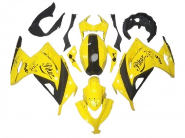 Kawasaki EX300 Motorrad Verkleidung 2013-2024 - Gelb Schwarz Pikachu