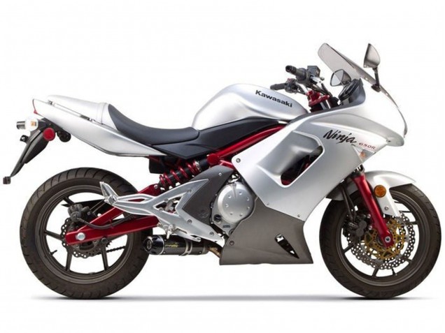 Kawasaki Ninja 650 EX650 Motorrad Verkleidung 2006-2008 - Silber Schwarz Rot
