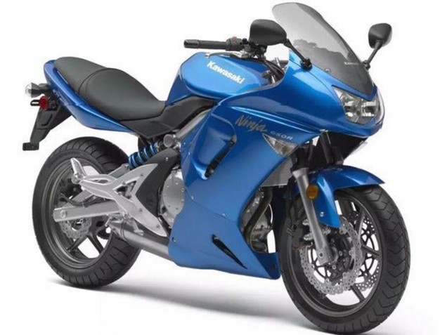Kawasaki Ninja 650 EX650 Motorrad Verkleidung 2006-2008 - Blau Chrome