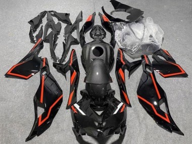 Kawasaki ZX25R ZX-25R Motorrad Verkleidung 2019-2025 - Schwarz Kunstkohlefaser Rot