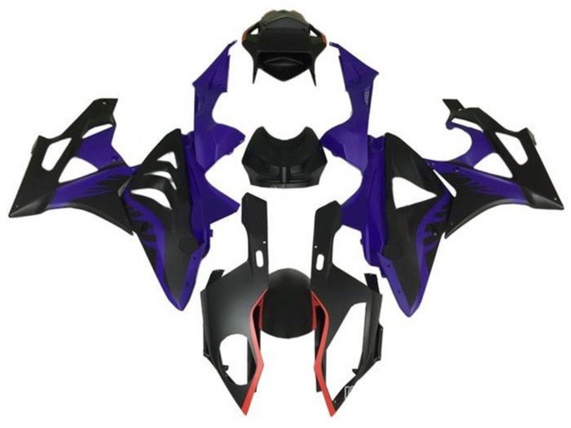 BMW S1000RR Motorrad Verkleidung 2009-2014 - Lila Rot Matt Schwarz