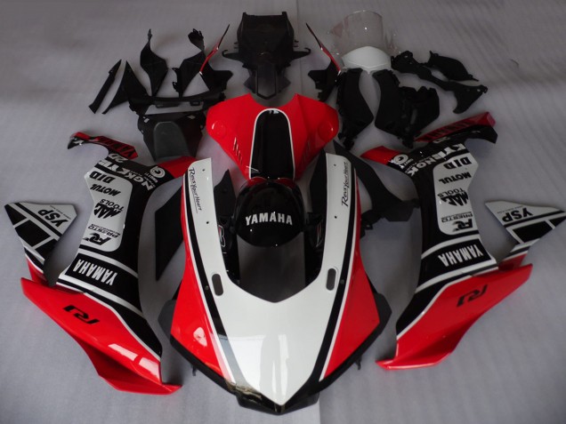 Yamaha YZF R1 Motorrad Verkleidung 2015-2019 - Weiss Rot Schwarz Motul YSP