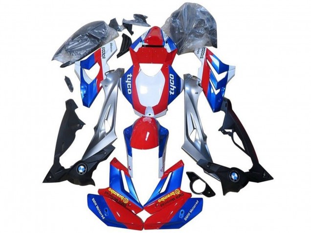 BMW S1000RR Motorrad Verkleidung 2015-2016 - Silber Rot Blau Schwarz