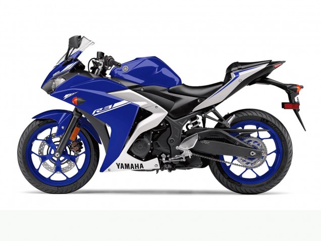 Yamaha YZF R3 Motorrad Verkleidung 2015-2018 - Blau Weiss