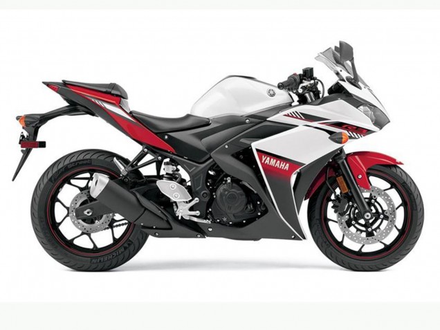 Yamaha YZF R3 Motorrad Verkleidung 2015-2018 - Weiss Rot Schwarz