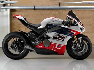 Ducati Panigale V4 V4S Motorrad Verkleidung 2018-2019 - Silber Rot Schwarz