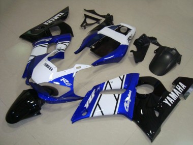 Yamaha YZF R6 Motorrad Verkleidung 1998-2002 - Weiss Blau Glanzendes Schwarz Champions