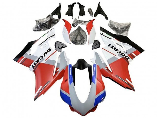 Ducati 959/1299 Motorrad Verkleidung 2015-2020 - Weiss Rot Blau Matt Schwarz