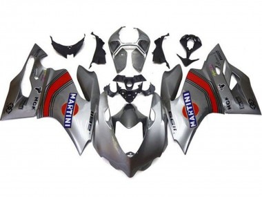 Ducati Panigale 1199 Motorrad Verkleidung 2011-2014 - Silber Rot Blau Martini