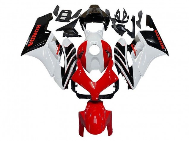 Honda CBR1000RR Motorrad Verkleidung 2004-2005 - Weiss Rot Glanzendes Schwarz Streifen