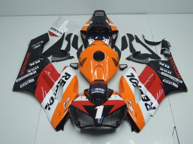 Honda CBR1000RR Motorrad Verkleidung 2004-2005 - Orange Weiss Rot Glanzendes Schwarz Repsol RCV 1