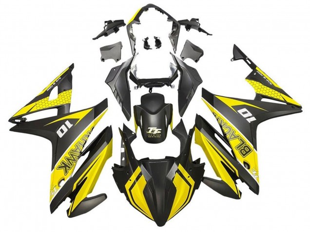 Honda CBR500R Motorrad Verkleidung 2016-2018 - Gelb Matt Schwarz