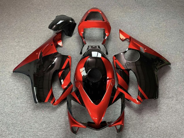 Honda CBR600 F4i Motorrad Verkleidung 2001-2003 - Rot Glanzendes Schwarz