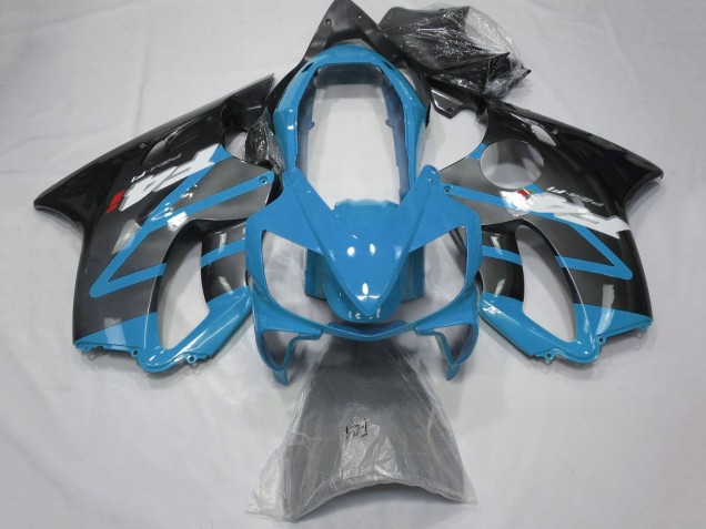 Honda CBR600 F4i Motorrad Verkleidung 2004-2007 - Hellblau Grau Glanzendes Schwarz