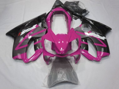 Honda CBR600 F4i Motorrad Verkleidung 2004-2007 - Rosa Grau Glanzendes Schwarz