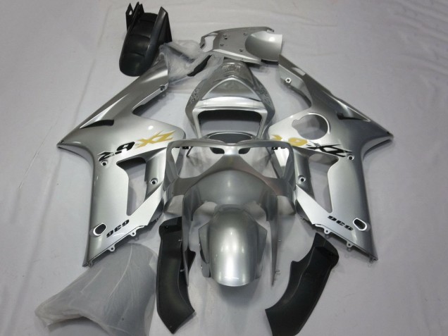 Kawasaki ZX6R Motorrad Verkleidung 2003-2004 - Silber