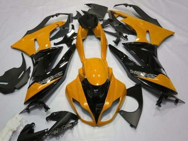 Kawasaki ZX6R Motorrad Verkleidung 2007-2008 - Orange Schwarz