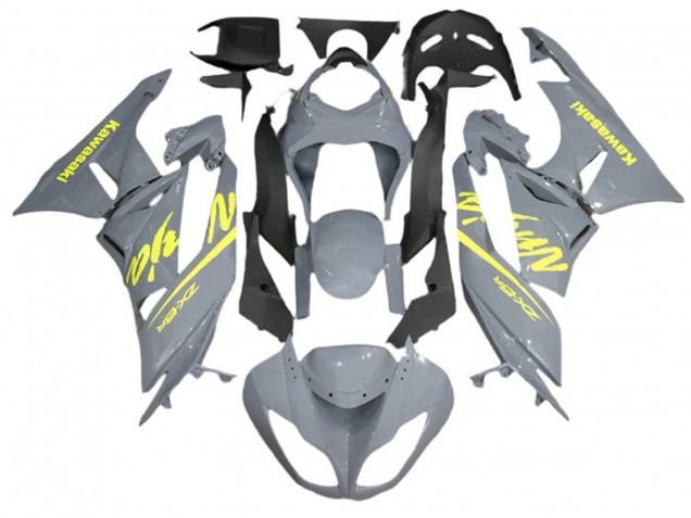 Kawasaki ZX6R Motorrad Verkleidung 2009-2012 - Nardo Grau Gelb