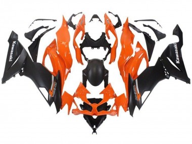 Kawasaki ZX6R Motorrad Verkleidung 2019-2022 - Orange Matt Schwarz