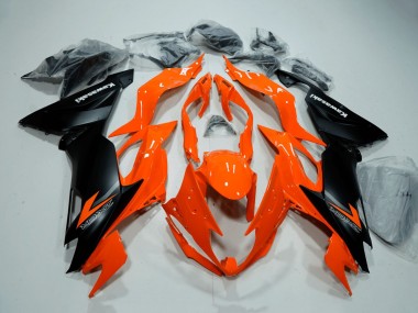 Kawasaki ZX6R Motorrad Verkleidung 2019-2022 - Orange Matt Schwarz