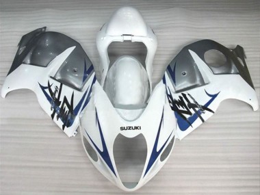 Suzuki GSXR 1300 Hayabusa Motorrad Verkleidung 1996-2007 - Weiss Silber Blau