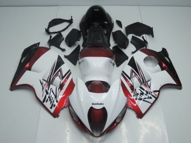 Suzuki GSXR 1300 Hayabusa Motorrad Verkleidung 1996-2007 - Weiss Bonbon Rot Schwarz