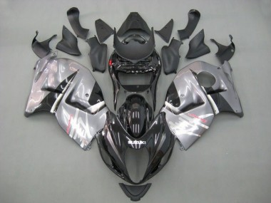 Suzuki GSXR 1300 Hayabusa Motorrad Verkleidung 1996-2007 - Schwarz Grau Silber