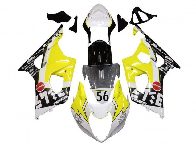 Suzuki GSXR 1000 Motorrad Verkleidung 2003-2004 - Gelb Weiss Schwarz