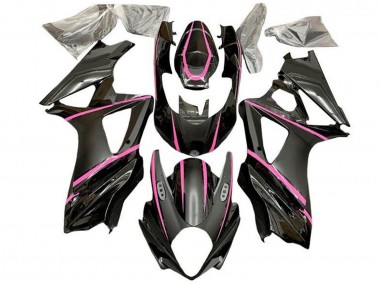 Suzuki GSXR 1000 Motorrad Verkleidung 2005-2006 - Glanzendes Schwarz Matt Schwarz Rosa
