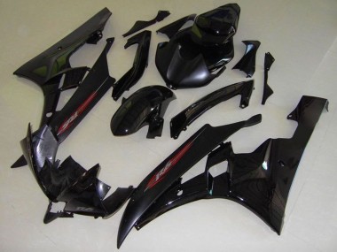 Yamaha YZF R6 Motorrad Verkleidung 2006-2007 - Glanzendes Schwarz Matt Schwarz Rot OEM Stil
