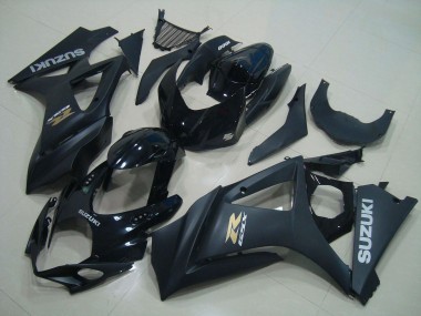 Suzuki GSXR 1000 Motorrad Verkleidung 2005-2006 - Glanzendes Schwarz Matt Schwarz Silber Gold