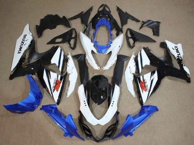 Suzuki GSXR 1000 Motorrad Verkleidungen Kit 2009-2016 - Weiss Blau Schwarz