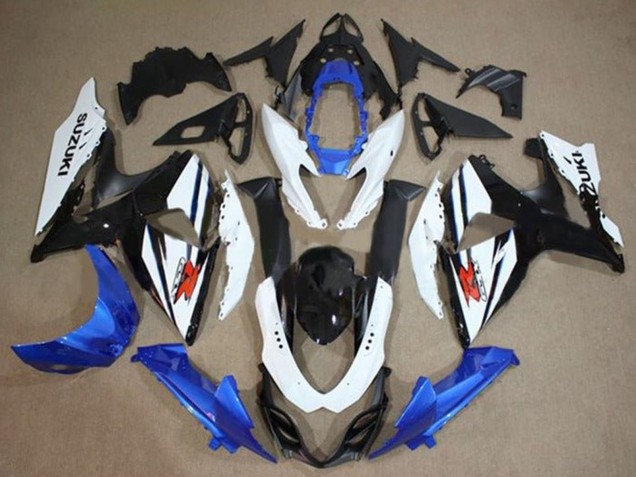 Suzuki GSXR 1000 Motorrad Verkleidungen Kit 2009-2016 - Weiss Blau Schwarz