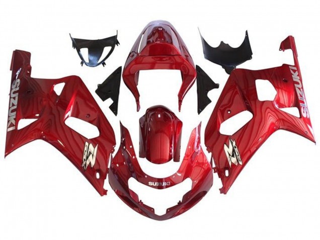 Suzuki GSXR 600 / GSXR 750 Motorrad Verkleidung 2001-2003 - Rot Chrome