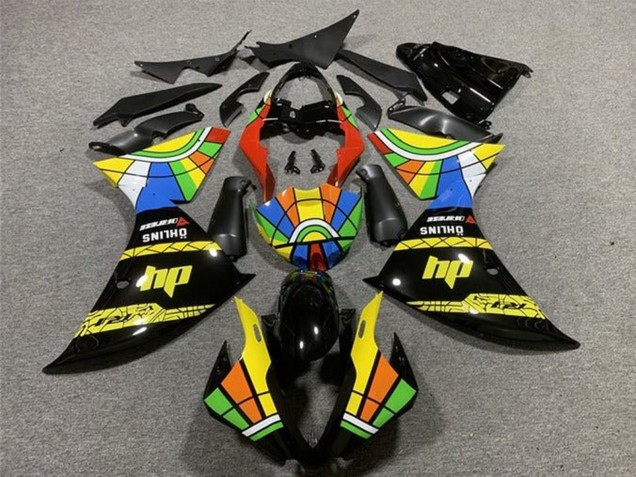 Yamaha YZF 1000 R1 Motorrad Verkleidung 2009-2011 - Schwarz Gelb HP Farbrad